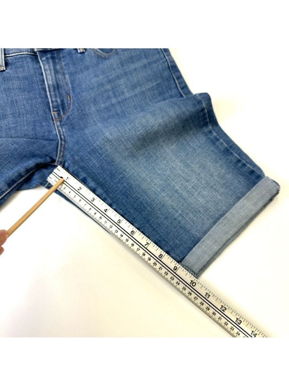 Levis Bermuda womens shorts jorts Size 29 stretch cotton - Picture 4 of 11